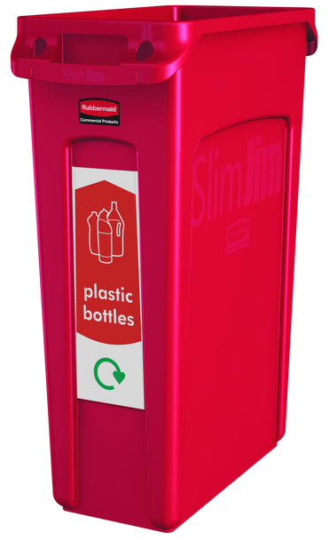 Slim Recycling Bin Sticker - Plastic Bottles
