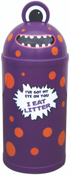 Plastic Furniture Company Small Monster Bin in Purple for Indoor & Outdoor Use - 42 Litres - MONS - PUR