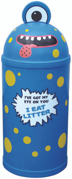 Plastic Furniture Company Small Monster Bin in Light Blue for Indoor & Outdoor Use - 42 Litres - MONS - L BLUE