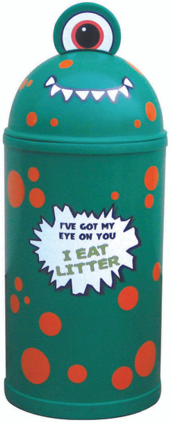 Plastic Furniture Company Small Monster Bin in Green for Indoor & Outdoor Use - 42 Litres - MONS - GRN