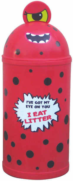Plastic Furniture Company Small Monster Bin in Red for Indoor & Outdoor Use - 42 Litres - MONS - RED