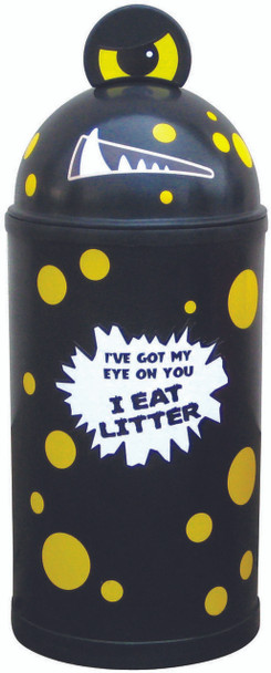 Plastic Furniture Company Small Monster Bin in Black for Indoor & Outdoor Use - 42 Litres - MONS - BLK