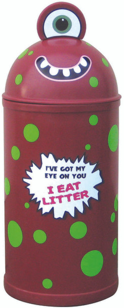 Plastic Furniture Company Small Monster Bin in Maroon for Indoor & Outdoor Use - 42 Litres - MONS - MAR