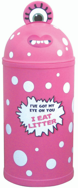 Plastic Furniture Company Large Monster Bin in Pink for Indoor & Outdoor Use - 52 Litres - MONL - PNK