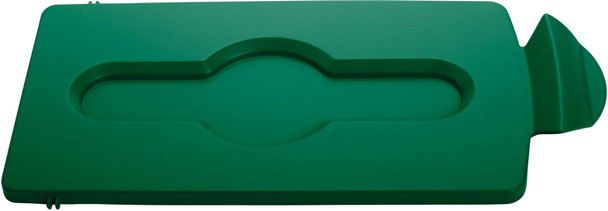 Rubbermaid Slim Jim Recycling Station Topper - Closed Lid - Green - 2007884