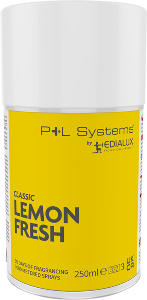 P+L Aerosol Refill - 250ml - Lemon Fresh - Case of 12 - W202