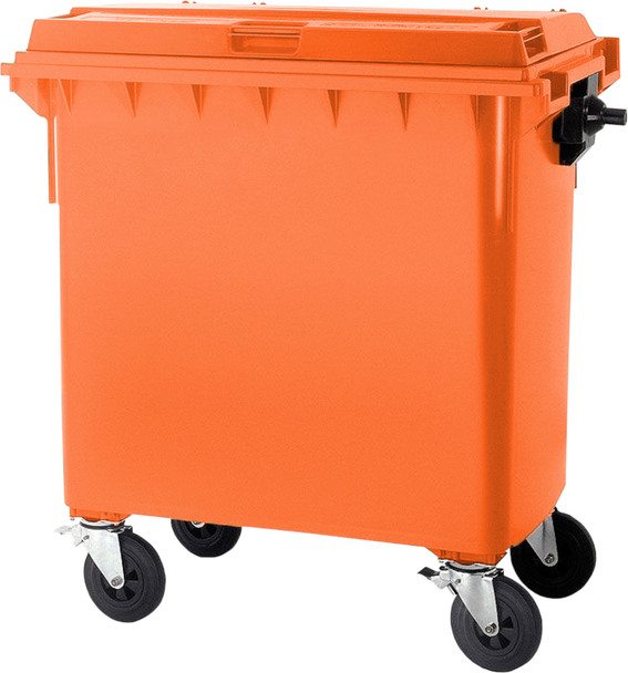 Orange Wheelie Bin - 660 Litre - WB660ORA