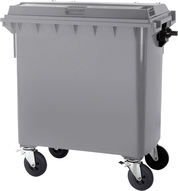 Steel Grey Wheelie Bin - 660 Litre - WB660STE