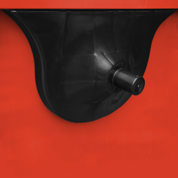 Red Wheelie Bin - 1100 Litre - Side Attachment Boom