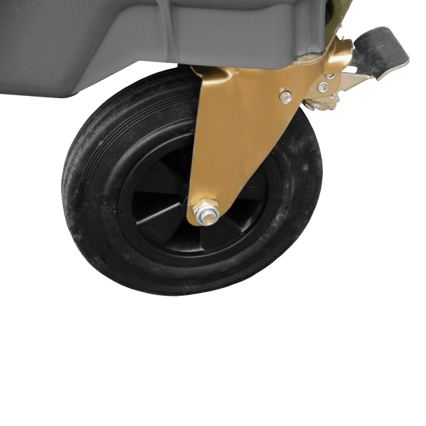 Grey Wheelie Bin - 1100 Litre - Wheel With Brake