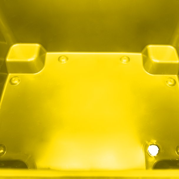 Yellow Wheelie Bin - 1100 Litre - Inside Base View