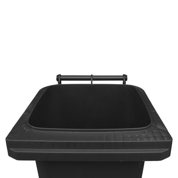Black Wheelie Bin - 80 Litre Lid Open