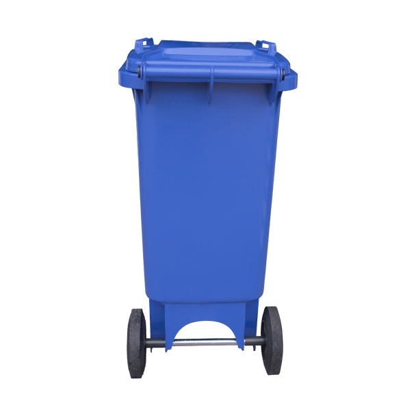 Blue Wheelie Bin - 80 Litre Back