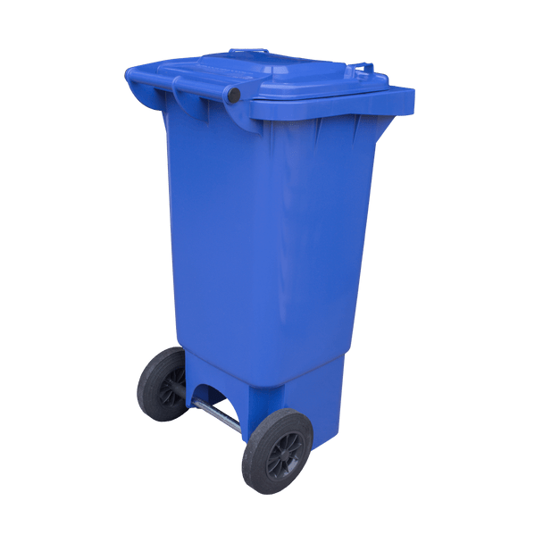 Blue Wheelie Bin - 80 Litre - WB80BLU Offset View Back