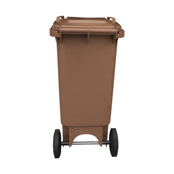 Brown Wheelie Bin - 80 Litre Back