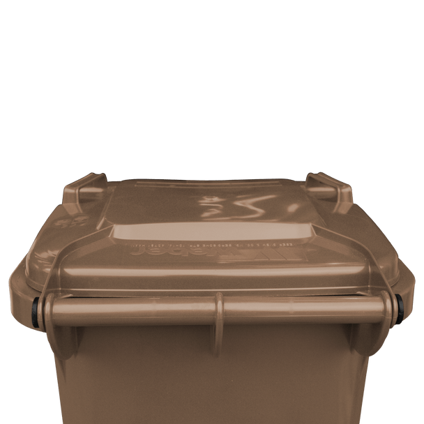 Brown Wheelie Bin - 80 Litre Back Lid Closed