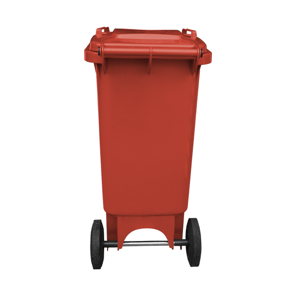 Red Wheelie Bin - 80 Litre Back View