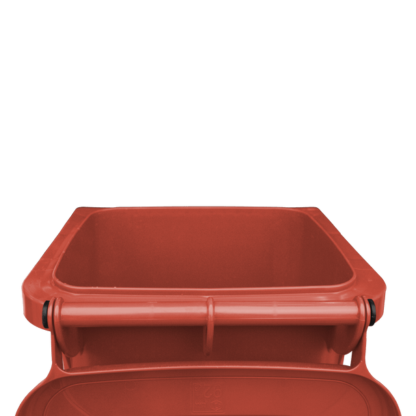 Red Wheelie Bin - 80 Litre Lid Open Back