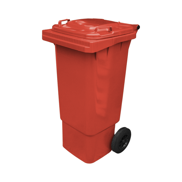 Red Wheelie Bin - 80 Litre - WB80RED Offset View Front