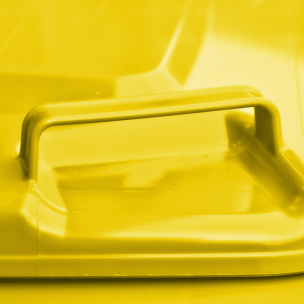 WB140YEL - Yellow Wheelie Bin - 140 Ltr Handle