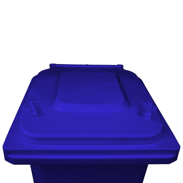 Sapphire Blue Wheelie Bin - 240 Litre Front Lid Closed