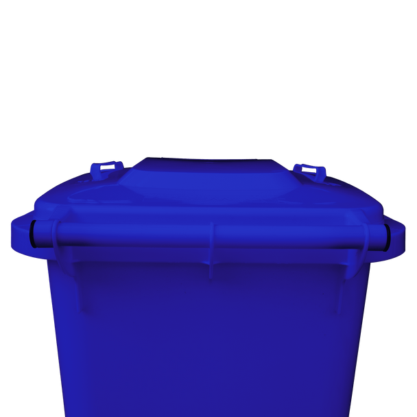 Sapphire Blue Wheelie Bin - 240 LitreBack Lid Close