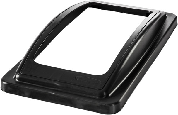 ESLIDFRAMEBLK01 - Narrow, black, polypropylene lid with large open aperture that is compatible with 60L and 87L Slim Jims