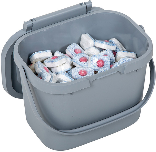 518384 - Addis Eco Range Kitchen Caddy - 4.5 Ltr - Grey - Versatile container can be used to store dishwasher tablets, washing powder, and more