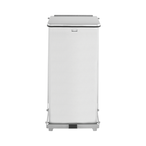FGST24SSPL - Rubbermaid Defender Square Pedal Bin with Plastic Liner - 49 Ltr - Stainless Steel