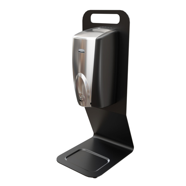 2143544 - Rubbermaid AutoFoam Countertop Station - Black - Fitted with black and chrome AutoFoam dispenser