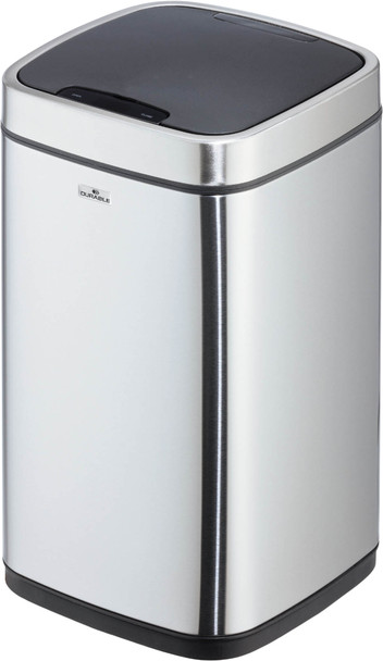 Durable No Touch Sensor Bin - 12 Ltr - Silver - 342123