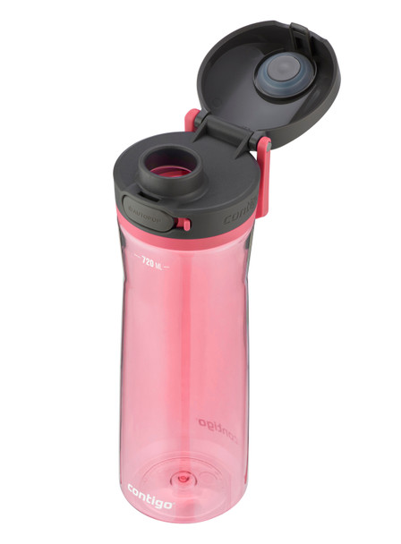 2156439 - Contigo Jackson 2.0 Tritan Water Bottle - 720ml - Frosted Rose - AUTOPOP��� technology provides leak-proof confidence when travelling, walking, hiking and commuting