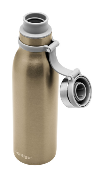 2124062 - Contigo Matterhorn Insulated Water Bottle - 590ml - Chardonnay - Tethered lid prevents loss when removed