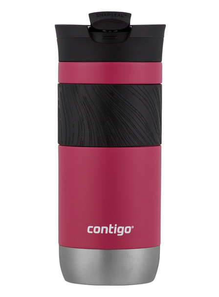 2155587 - Contigo Byron 2.0 Insulated Travel Mug - 470ml - Dragon Fruit - SNAPSEAL��� technology provides leak and drip-proof confidence