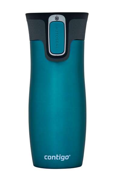 2095846 - Contigo West Loop Insulated Travel Mug - 470ml - Biscay Bay - Simple, one-handed operation keeps you hydrated when moving