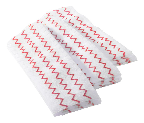 2135887 - Rubbermaid HYGEN Disposable Microfibre Mop Pad - Red - Can withstand use with common disinfectants