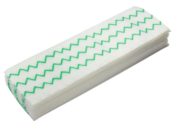 2135889 - Rubbermaid HYGEN Disposable Microfibre Mop Pad - Green - Single-use, coloured design reduces risk of cross-contamination