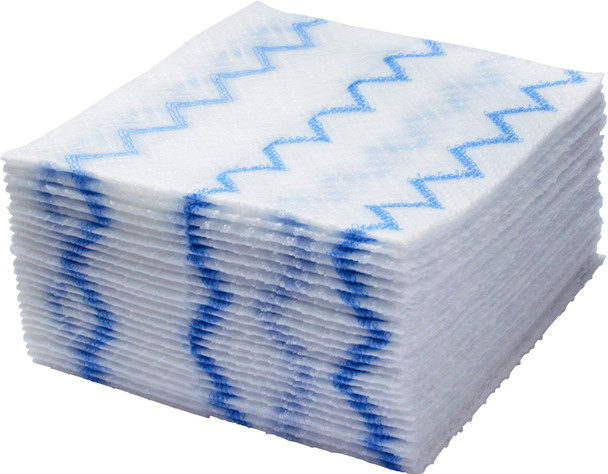 2136053 - Rubbermaid Disposable Microfibre Cloth - Blue - Pack of 40