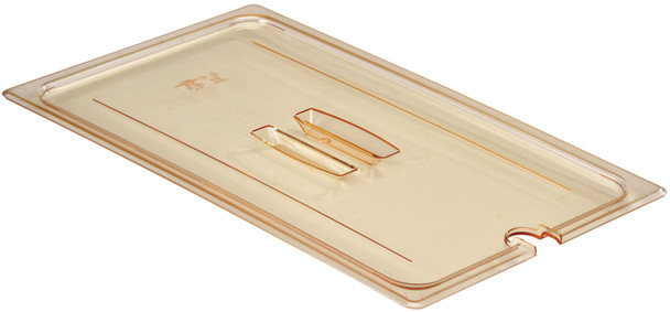 Cambro High Heat Notched Cover - GN 1/1 - Amber - 10HPCHN150