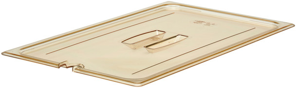 10HPCHN150 - Cambro High Heat Notched Cover 1/1 - Amber - Ideal for use with Cambro 1/1 High Heat Food Pans