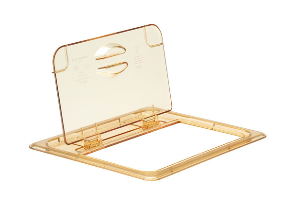 Cambro High Heat Solid FlipLid - GN 1/2 - Amber - 20HPL150