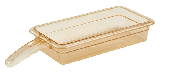 Cambro High Heat Food Pan with Handle - GN 1/3 - Amber - 32HP1H150