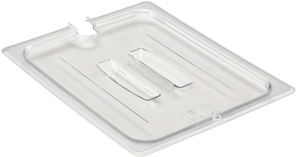 Cambro Polycarbonate Gastronorm Notched Cover with Handle - GN 1/2 - Clear - 20CWCHN135