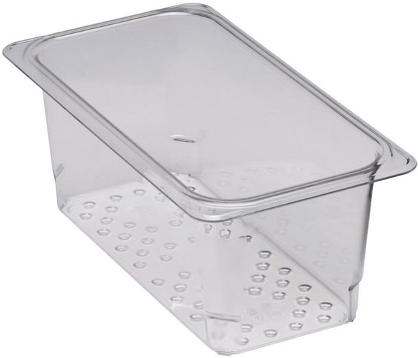 Cambro Polycarbonate Colander Pan - GN 1/3 - 127mm - Clear - 35CLRCW135