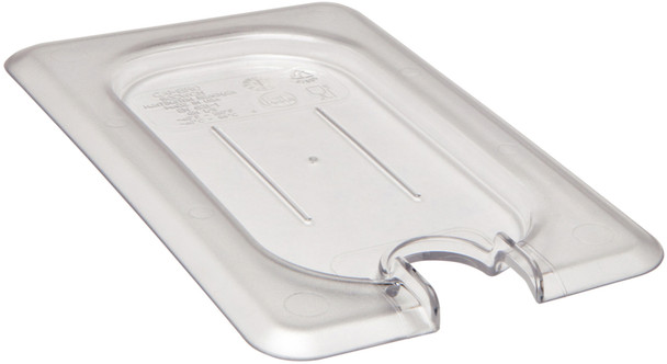 Cambro Polycarbonate Gastronorm Flat Notched Cover - GN 1/9 - Clear - 90CWCN135