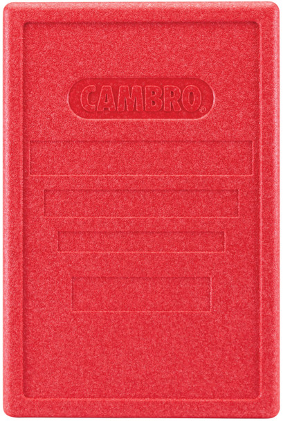 EPP3253LID365 - Overhead photo of lid that shows surface texture and detail, including Cambro branding