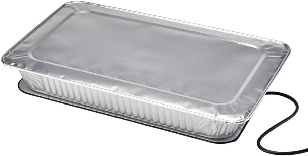 CGH200WUK486 - Cambro GoHeat Warming Tray with full-sized foil takeaway container placed on top