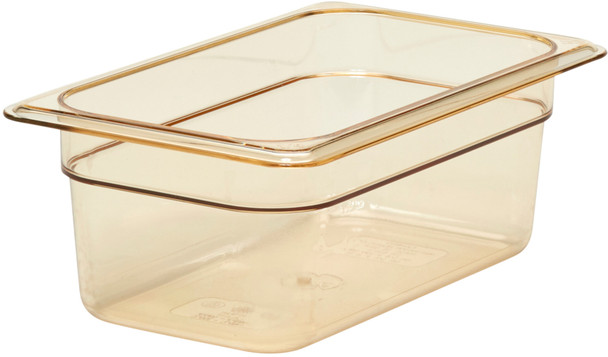 Cambro High Heat Gastronorm Pan - GN 1/4 - 100mm - Amber - 44HP150