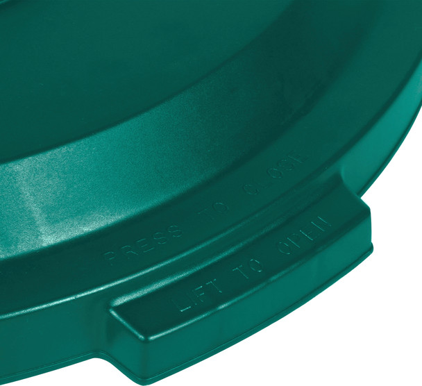 1788471 - Rubbermaid BRUTE Mixed Recycling Lid - 121.1 Ltr - Green - Handle