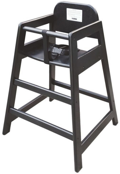 Magrini Texas Wooden High Chair - Black - 468BK